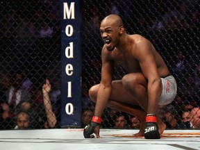 Jon Jones looks prior to a Light Heavyweight titlebout  against Alexander Gustafsson of Sweden during the UFC 232 event inside The Forum on December 29, 2018 in Inglewood, California.   Jones defeated Gustafsson by KO.