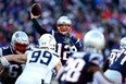 Tom Brady #12 of the New England Patriots throws during the second quarter in the AFC Divisional Playoff Game against the Los Angeles Chargers at Gillette Stadium on January 13, 2019 in Foxborough, Massachusetts. (Photo by Maddie Meyer/Getty Images)