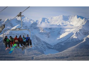 The Top of the World 6-pack express lift at Lake Louise has been busy thanks to the superb early season conditions at Banff National Park ski resort . Al Charest / Postmedia