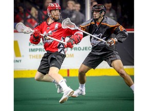 Calgary Roughnecks star Curtis Dickson draws back in the lineup against the New England Blackwolves after coming to terms on new deal on Saturday, January 12, 2019. Al Charest/Postmedia