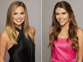 Hannah B. (left) and Caelynn from The Bachelor. (ABC)