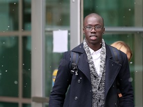 Joch Pouk leaves the Calgary Courts Centre on Thursday, January 17, 2019 after testifying in the first degree murder trial of Nathan Gervais. Gervais is accused of killing Lukas Strasser-Hird during a melee outside a Calgary bar in 2013. Pouk was convicted of manslaughter in 2016 in the same case. Gavin Young/Postmedia