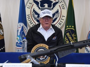 U.S. President Donald Trump speaks during his visit to McAllen, Texas, on Thursday, Jan. 10, 2019.