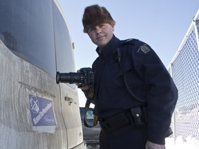 Sgt. Darrin Turnbull with the Airdrie RCMP poses for a photo in Airdrie on Thursday, Feb. 21, 2019. (Zach Laing / Postmedia Network)