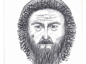 Calgary police released this sketch of a suspect in a parkade robbery investigation.