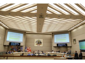 An overall view of the Calgary city council chambers on Monday, September 24, 2018. Al Charest/Postmedia