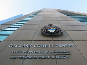 FILE - The exterior of the Calgary Courts Centre.