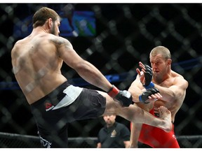 Misha Cirkunov fights Nikita Krylov during UFC 206 at the Air Canada Centre in Toronto on Saturday December 10, 2016. (Dave Abel/Postmedia Network)