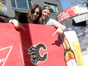 Calgary Flames fans along the Red Mile are excited as the Flames have clinched a playoff spot.
