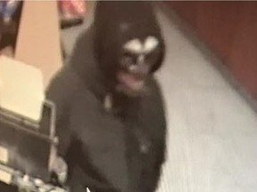 Police say a masked man entered the Fas Gas at 128 Main Street in Airdrie on Monday, March 4, 2019 carrying a handgun and demanded a cashier hand over money in the cash register.