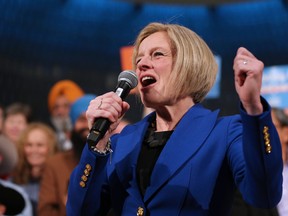 Premier Rachel Notley announces the Alberta provincial election in Calgary on Tuesday, March 19, 2019.