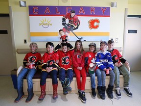 Minor hockey league players helped with the official unveiling of recent renovations at the Foothills Hospital adolescent mental health units on Wednesday March 20. The Smilezone Foundation, a Canadian organization co-founded by former NHL player Adam Graves, fully funded the upgrades which have created brighter, more welcoming spaces for young patients and their families. Gavin Young/Postmedia