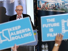 Alberta Party leader Stephen Mandel makes a campaign announcement in support of better tax incentives for Alberta's film industry at the Fairmount Palliser Hotel in Calgary on Monday March 25, 2019. Gavin Young/Postmedia