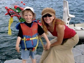 Ryan Alexander Lovett is shown with his mother Tamara Lovett in this undated handout image provided by the child's father Brian Jerome from his Facebook page. A woman convicted in her son's death after she failed to take him to the doctor for a strep infection is to appear before a hearing in Calgary today to seek full parole. Tamara Lovett, who is 50, was found guilty in 2017 of criminal negligence causing death and was sentenced to three years in prison. She was granted day parole last June after serving eight months.