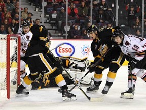 The Calgary Hitmen play the Brandon Wheat Kings at the Saddledome on Friday night.