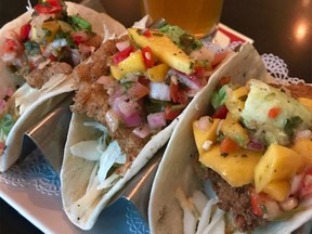 Fish tacos from Seanachie Irish Pub.