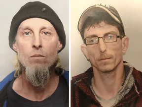 James Beaver (left) and Brian Lambert have been convicted of manslaughter in the 2016 death of their landlord, Sutton Bowers.