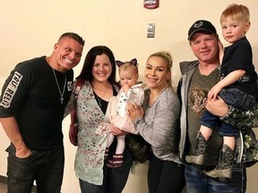 We had a wonderful reunion in Edmonton with our friend and former Stampede Wrestling colleague Dave Swift (right), his wife Danielle and their two children Tristan and Autumn.