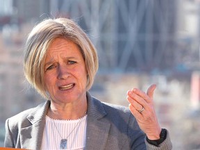Rachel Notley campaigns in northeast Calgary on Friday, March 22, 2019. The NDP leader pledged $1 billion for flood control along the Bow River.