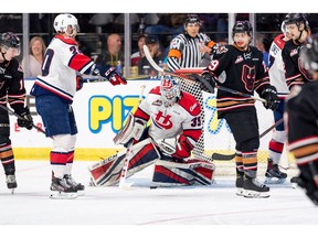 Hurricanes 3 Hitmen 2 OT at the ENMAX Centre. photos by Erica Perreaux