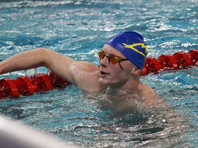 Cole Pratt, 16, is looking to make his mark with the Canadian senior national swim team. Photo supplied.