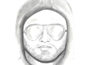 Police have released a sketch of a man believed to have exposed himself four times to teenaged girls in Airdrie in March and April, 2019. Provided / Calgary Police Service