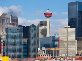 The Calgary skyline was photographed on April 1, 2019. City Council is debating shifting some business taxes to property taxes. Gavin Young/Postmedia