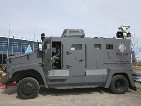 Calgary police display their new armoured rescue vehicle in Calgary on Tuesday, April 9, 2019.