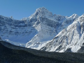 Howse Peak in Banff National Park is shown in this image provided by Barry Blanchard, a mountain guide based Canmore. Three mountaineers — American Jess Roskelley and Austrians David Lama and Hansjorg Auer — died in an avalanche last week while climbing the east face of Howse Peak.