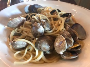 A plate of clam linguine from Cibo