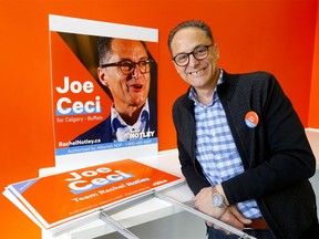 Calgary Buffalo NDP candidate, Joe Ceci at his campaign headquarters in downtown Calgary on Monday, April 15, 2019. Darren Makowichuk/Postmedia