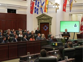 Robert Wanner (right, Speaker of the Legislative Assembly of Alberta), held an orientation session at the Alberta Legislature for all new Members-Elect to the Legislative Assembly on Wednesday April 24, 2019 in Edmonton.