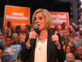 NDP Leader Rachel Notley held a rally to support NDP candidate Janet Eremenko and greet supporters at cSPACE in Calgary on Monday, April 8, 2019. Darren Makowichuk/Postmedia