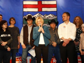 NDP Leader Rachel Notley speaks at the Calgary Currie campaign office on Wednesday, April 3, 2019.
