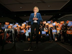 NDP Leader Rachel Notley meets and speaks to supporters during a Leader's Event at the Hudson Event Spaces in downtown Calgary on Saturday, April 13, 2019. Darren Makowichuk/Postmedia