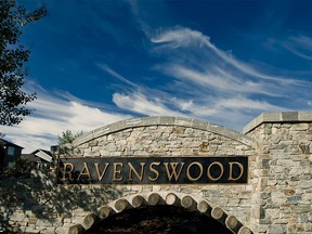 Courtesy Qualico Communities 
The entry feature to Ravenswood in Airdrie.