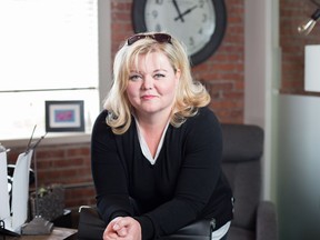 CALGARY ALBERTA - April 6th, 2016;  Lawyer Cyndy Morin is photographed in her office in SW Calgary on April 6th, 2016