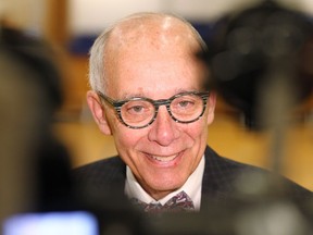 Alberta Party Leader Stephen Mandel heads to cast his ballot at Centennial School in Edmonton, Alberta. April 16, 2019 Nathan Martin/Postmedia