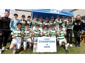 The Foothills WFC girls soccer team is on their way Sweden where they will compete in world's largest youth tournament known as the Gothia Cup. The Foothills WFC club defeated the Calgary Rangers 1-0 at the Calgary Soccer Centre.  Sunday, May 19, 2019. Brendan Miller/Postmedia