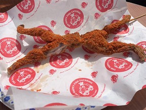 Flamin’ Frog Legs at the Stampede Grounds.