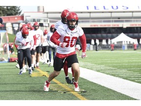 CALGARY, AB - MAY 16, 2019: Calgary Stampeders -Colton Hunchak-Rookie Training Camp at McMahon Stadium on Thursday. (Photo by Candice Ward/Calgary Stampeders)
