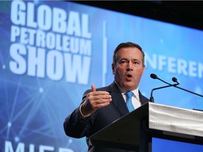 Premier Jason Kenney speaks at the opening of the Global Petroleum Show in Calgary on Tuesday, June 11, 2019.