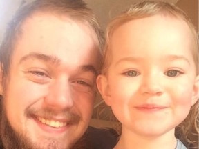Nathan Payette and two-year-old girl Avery Baker were the victims of a house fire in Plamondon early Saturday morning. (Facebook)