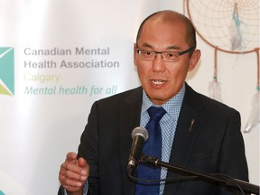 Jason Luan, Associate Minister of Mental Health and Addictions, speaks at a press conference to announce the expansion of mental health and addiction recovery supports across Alberta Friday, June 21, 2019.