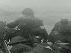 The famous first-person footage of soldiers landing on D-Day is actually of Canadian soldiers.