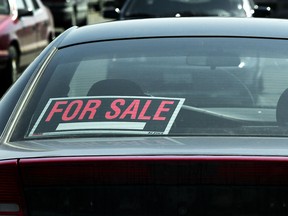 Photo illustration of a car for sale.