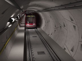 Artist rendering showing tunnel portion of the Green Line route.