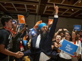 NDP Leader Jagmeet Singh arrives to speak at the Ontario NDP Convention in Hamilton, Ont., Sunday, June 16, 2019.