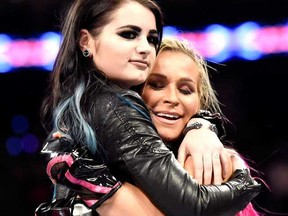 Nattie and Paige hug in the squared circle. (Submitted photo)