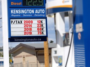 Kensington Auto isn't shy with letting City Hall know their not happy with the raise in property taxes in Calgary on Sunday, June 9, 2019. Darren Makowichuk/Postmedia